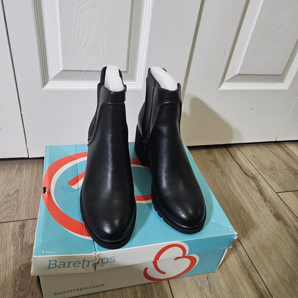 BareTraps WomensSleek Black Ankle Boots